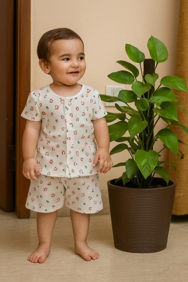 Baby Boys Cotton Printed Shirt & Shorts Set (6m-18m)(Pack of 3, Front-Open)